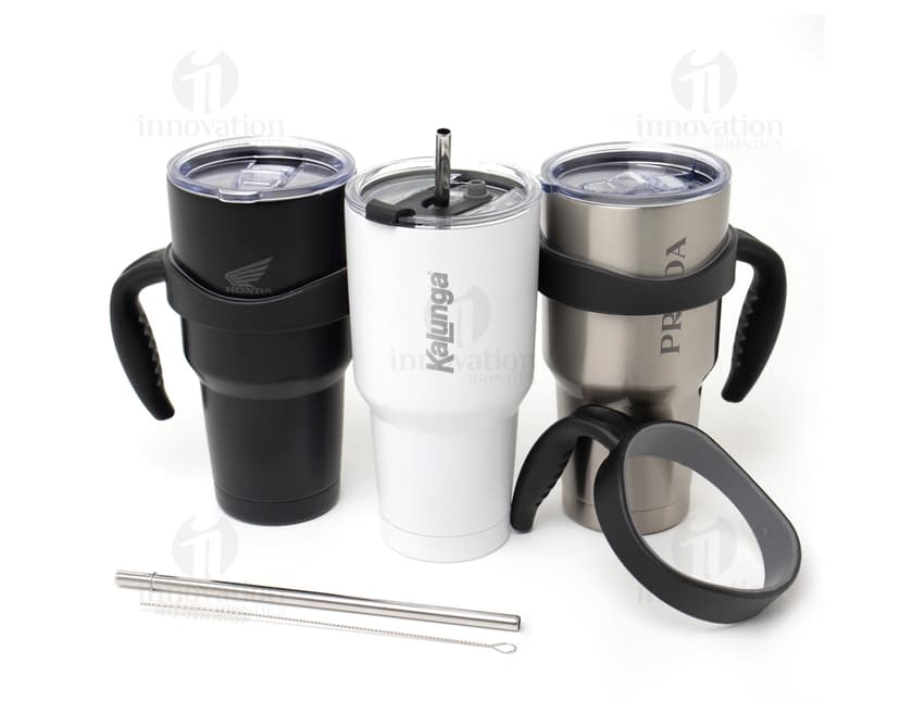 Caneca térmica inox 800ml, ideal para manter suas bebidas quentes por mais tempo. Perfeita para o dia a dia ou para viagens. Garanta a sua!