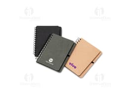 Caderneta Kraft B6 com porta caneta, perfeita para anotações e organização do seu dia a dia. Feita em material sustentável