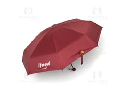Guarda chuva com design moderno em preto e amarelo, com mapas e bandeiras de países impressos. Produto 3D com abertura