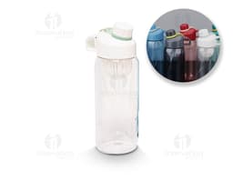 Squeeze plástico de 800ml para líquidos. Embalagem transparente, clean e saudável. Ideal para hidratação e cuidados de