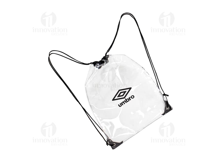 Mochila Saco em PVC preta com design de corações cor de rosa, estilo vintage. Ideal para compras, presente ou decoração. Traz um símbolo de amor e elegância.