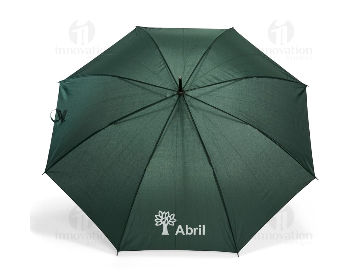 Guarda chuva automático em design moderno e colorido, com estampa de textura e padrão em tons de laranja, amarelo e preto. Possui cabo único e abertura automática, sendo um objeto artístico e criativo para proteção contra chuva e sol.