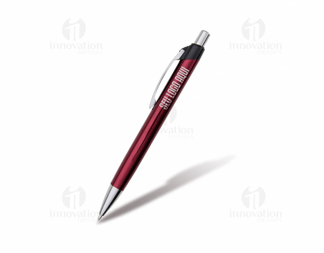 Caneta metal elegante e sofisticada para um escritório ou ambiente de estudo. Ideal para assinar documentos, fazer anotações