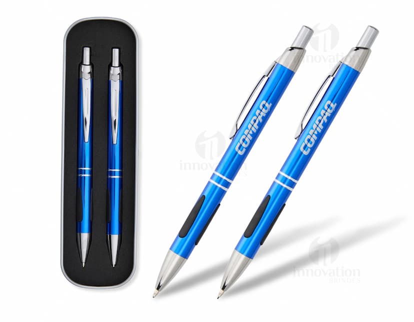 conjunto caneta e lapiseira metal Personalizado