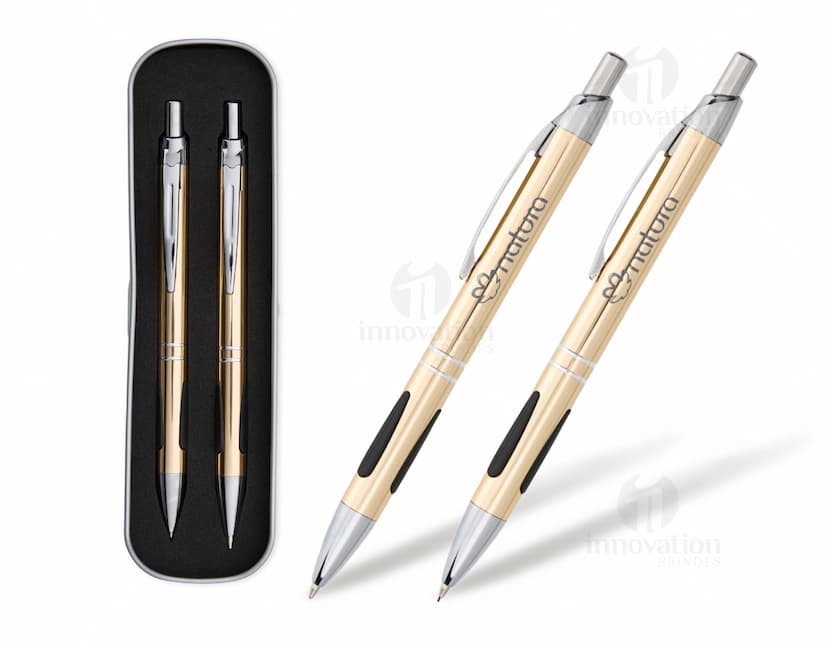 conjunto caneta e lapiseira metal Personalizado