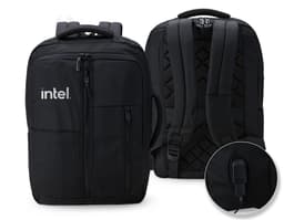 Mochila de nylon 21 litros negra y elegante para viajes y negocios. Compacta y espaciosa, ideal para almacenar sus