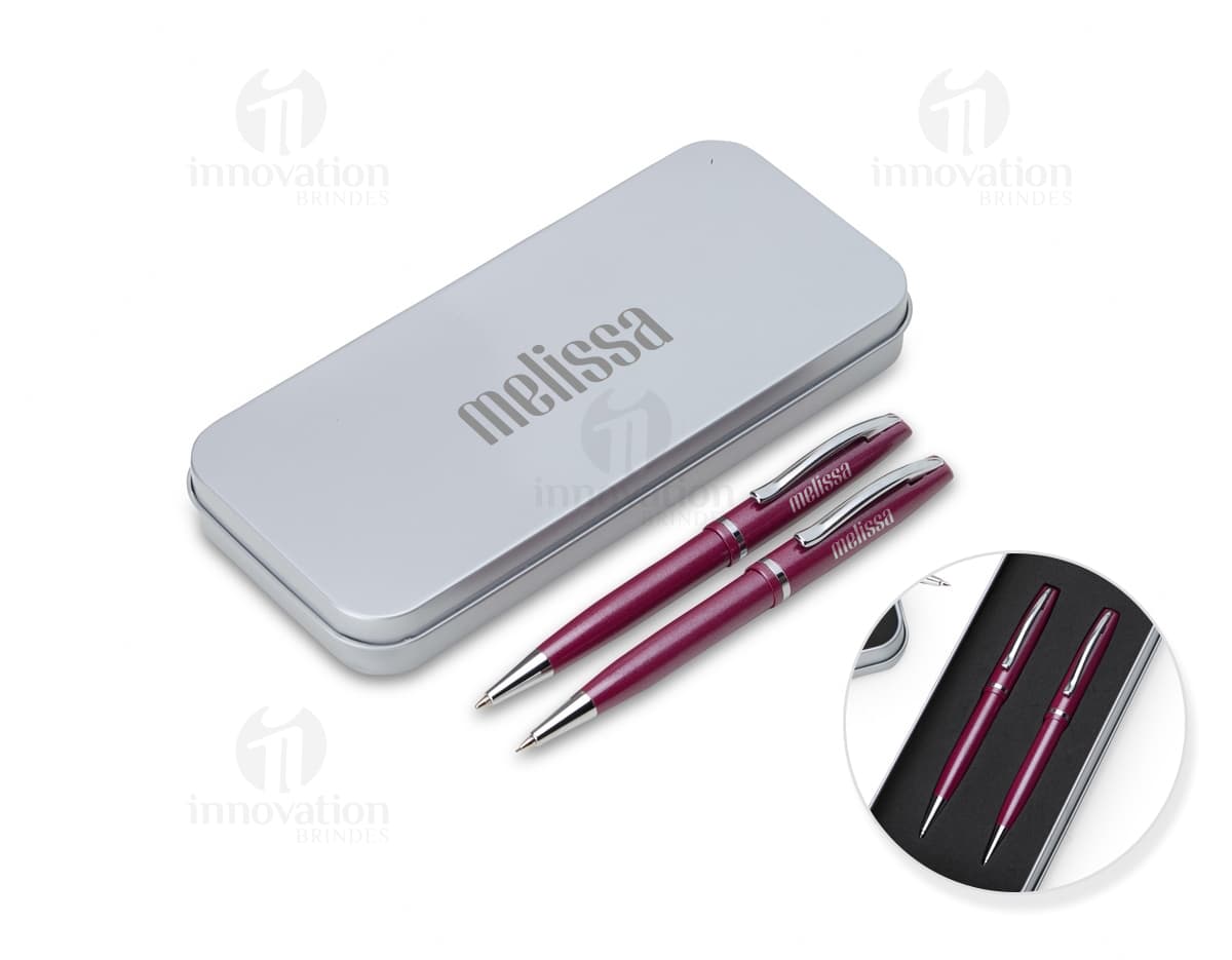 Conjunto caneta e lapiseira metal: ferramentas de escrita de alta qualidade para seu negócio. Ideais para uso no escritório, reuniões e estudos, garantindo precisão e durabilidade. Adquira já o seu! #Brindes #Caneta #Lapiseira #Escritório #Negócios
