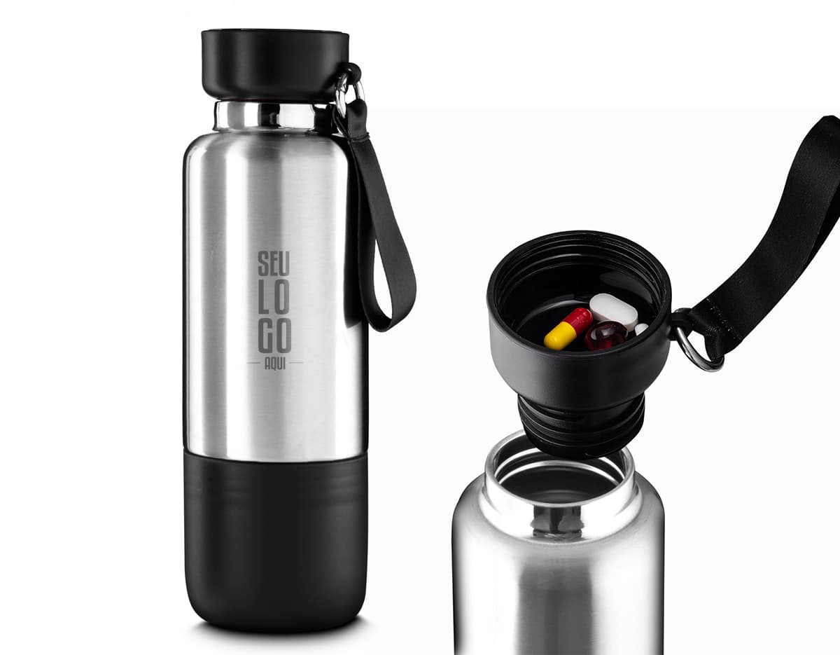 Garrafa Térmica de 500ml: mantenha suas bebidas quentes ou frias por mais tempo! Feita com material resistente e durável, ideal para levar para o trabalho, viagens ou atividades ao ar livre. A solução perfeita para manter a sua hidratação em dia. Adquira já a sua!