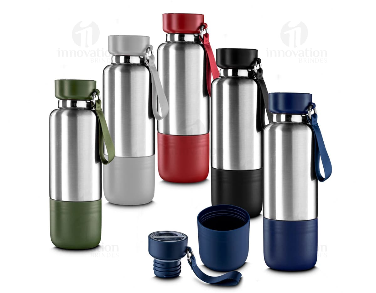 Garrafa Térmica de 500ml, perfeita para manter sua bebida quente ou fria por horas. Feita em alumínio resistente e com design moderno, ideal para uso em viagens, academia ou trabalho. Adquira já a sua!