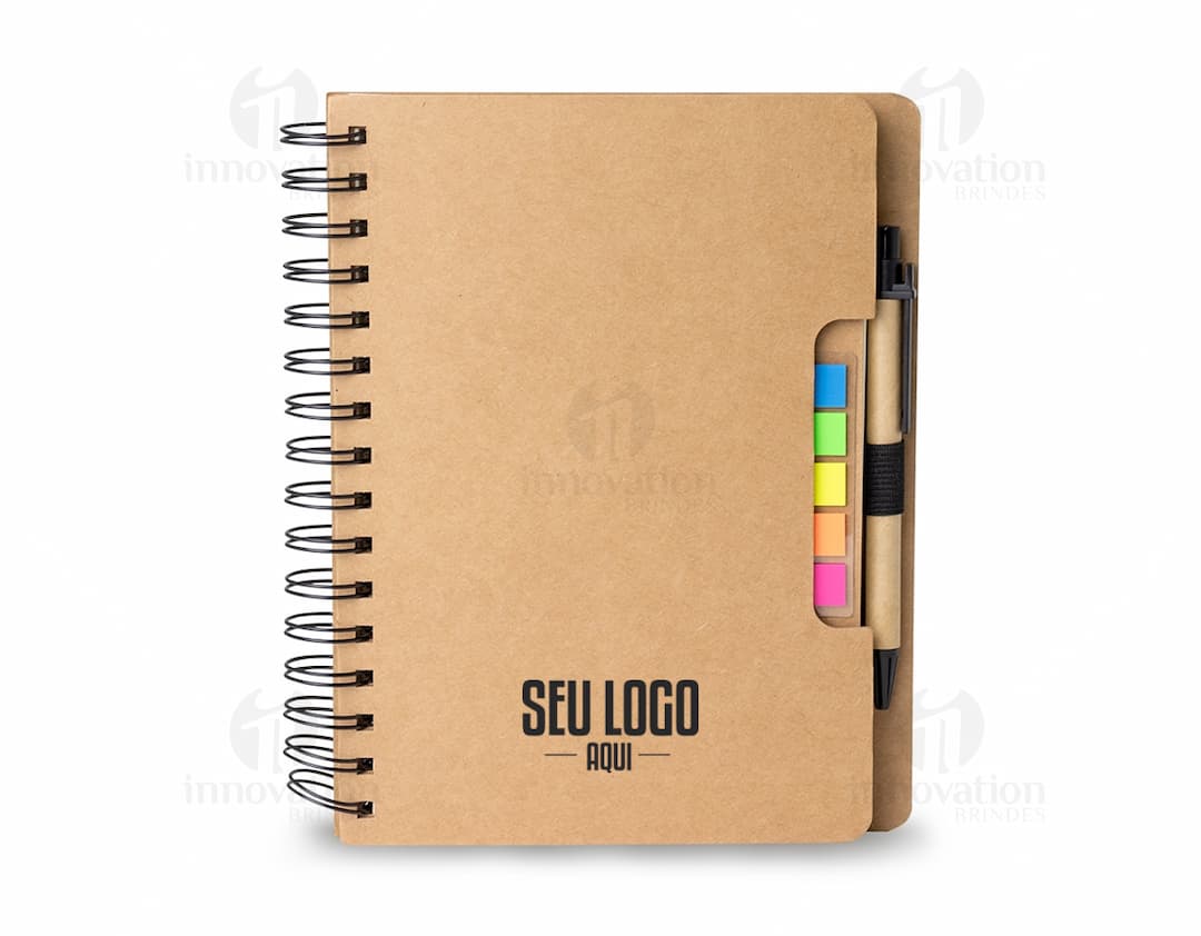 caderneta com autoadesivos e caneta Personalizado