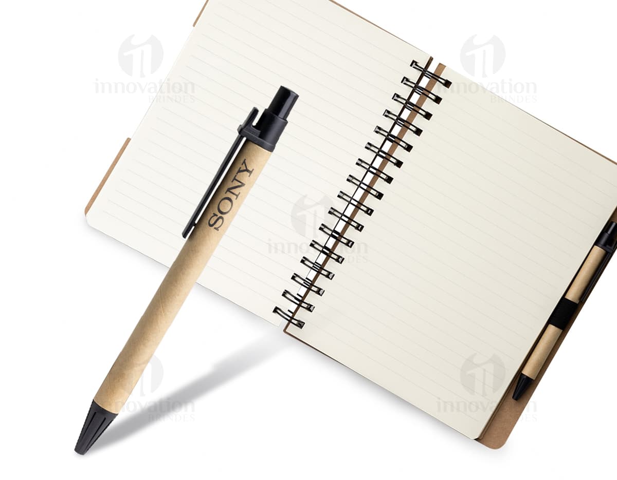 caderneta com autoadesivos e caneta Personalizado