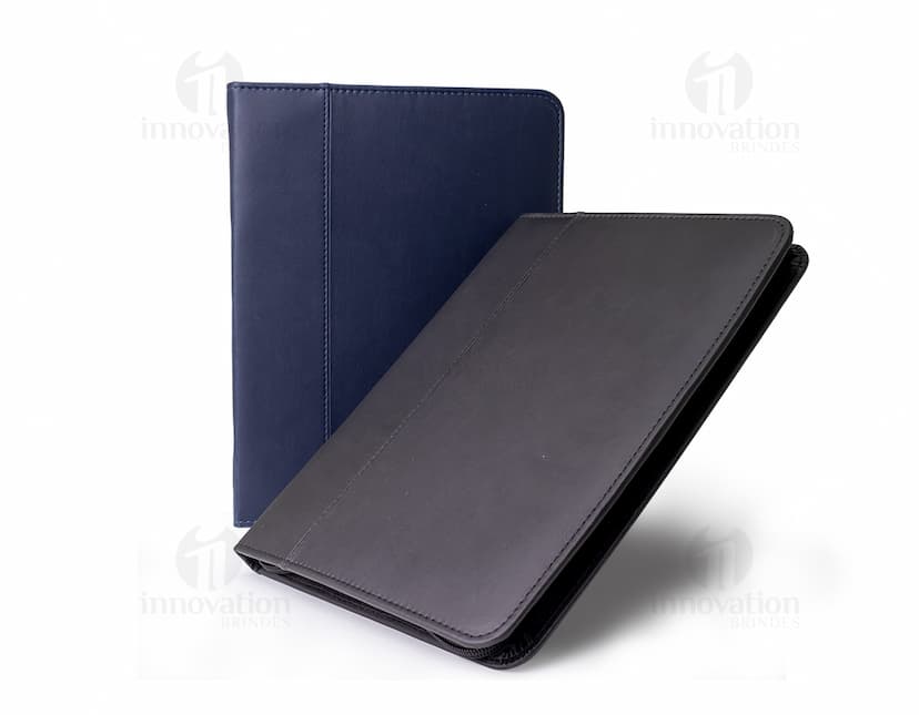 pasta caderno de couro sintético Personalizado