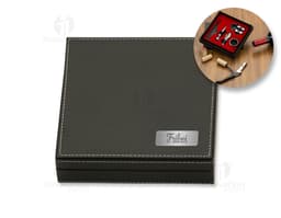 Kit vinho 5 peças de luxo em couro para negócios. Ideal para armazenar garrafas e acessórios com estilo e elegância. Perfeito