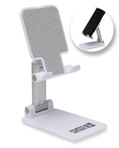 Suporte retrátil para celular e tablet, o item essencial para o seu home office! Com design moderno e tecnologia de ponta, esse equipamento é perfeito para garantir praticidade e conforto durante suas videoconferências e reuniões virtuais. Mantenha seus dispositivos seguros e em posição ideal para uma comunicação eficiente. Adquira já o seu e eleve sua produtividade a um novo nível!