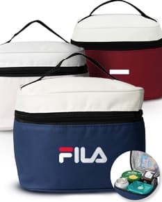 Bolsa térmica nylon 4L c/ plaquinha preta. recipiente vazio para conservar alimentos, utensílio de cozinha em metal brilhante com alça para transporte.