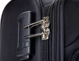 30-Liter Carry-On Bag with a modern and durable design, made of leather and metal. It features a handle and wheels for easy