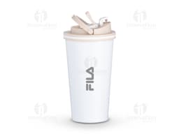 Copo de metal de 450ml, ideal para bebidas quentes e frias. Design saudável e higiênico, perfeito para o uso diário.