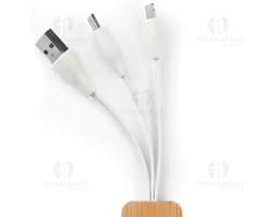 Chaveiro de bambu com conexão USB para brindes promocionais. Ideal para manter seus dados seguros com muito estilo. Perfeito