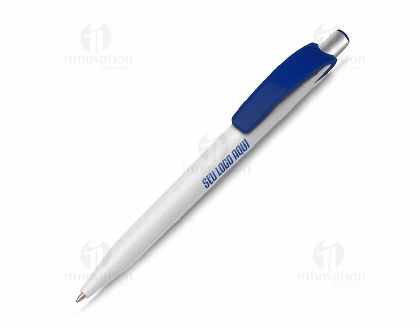 Caneta plástica moderna e prática para o seu escritório. Design elegante em plástico preto, ideal para o dia a dia. Adquira já a sua!