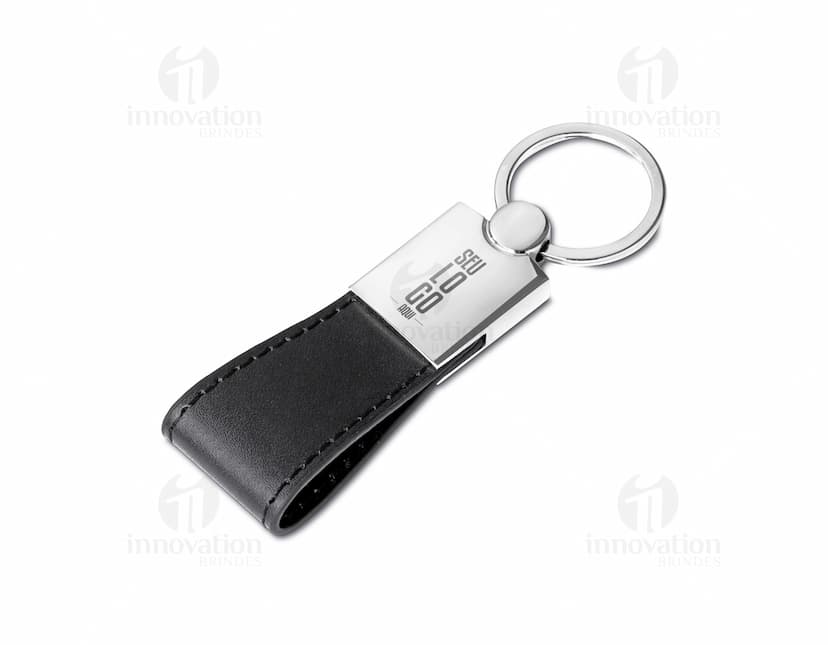 Chaveiro de metal com couro - Acessório moderno e sofisticado para garantir a segurança das suas chaves. Fabricado com materiais de alta qualidade, este chaveiro combina a resistência do metal com a elegância do couro. Ideal para quem busca praticidade e estilo no dia a dia. Garanta já o seu!