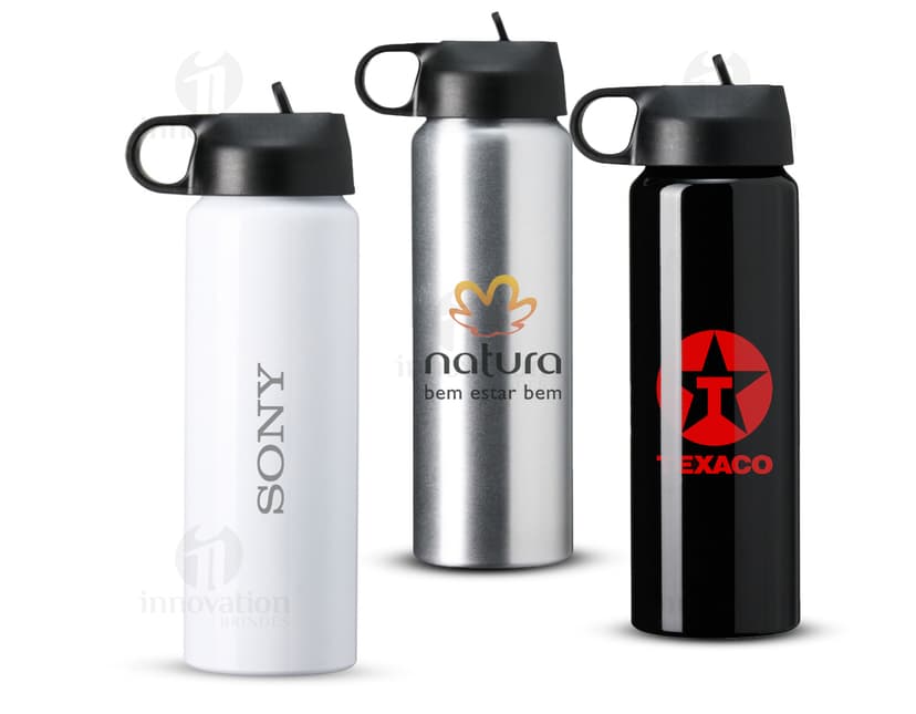 Squeeze de alumínio robusto com tampa flip, ideal para armazenar líquidos. O design é clean e elegante, com a tampa flip garantindo segurança e praticidade. Perfeito para ser utilizado como recipiente de água, sucos ou outras bebidas. Além disso, o material de alumínio garante durabilidade e resistência.