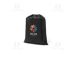 Saco de tela para mochila preto, moderno e resistente, ideal para transportar objetos e equipamentos com segurança.