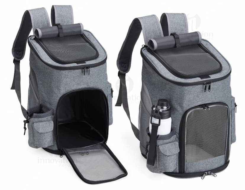 Mochila para transporte de pets preta em estilo vintage. Ideal para transportar seu animal de estimação com segurança e estilo. Confeccionada em couro, essa mochila possui amplo espaço interno e tecnologia moderna para garantir o conforto do seu pet. Perfeita para passeios e viagens. Garanta já a sua!