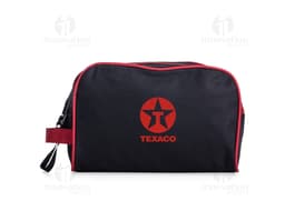 Black polyester necessary for travel and organization of personal accessories. Perfect for those seeking practicality and