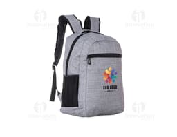 Mochila de poliéster preta - leve, prática e elegante para viagens e negócios. Compartimento espaçoso, alças confortáveis e