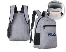 Mochila em poliéster resistente e moderna para viagens e negócios. Com design elegante, essa mochila é perfeita para