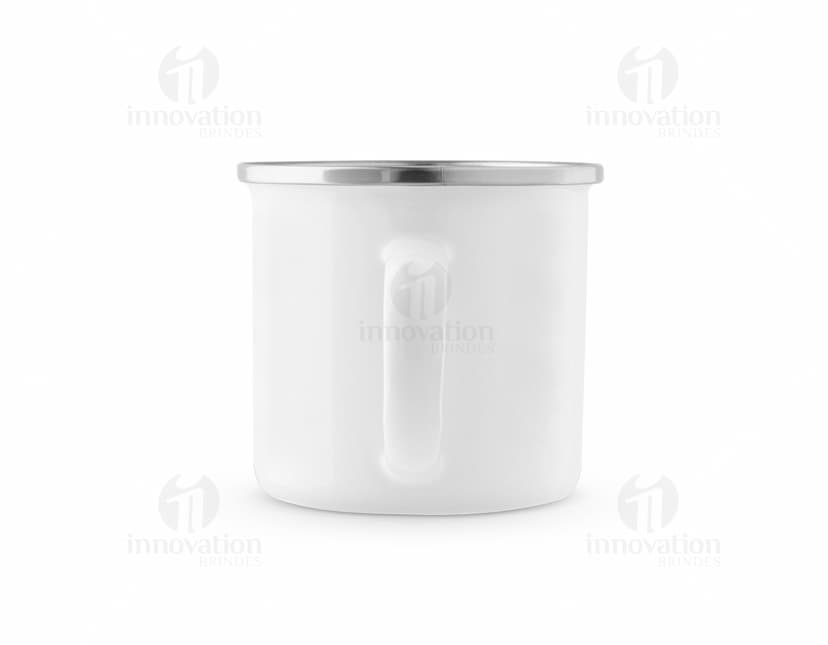 Caneca em esmalte: a combinação perfeita entre estilo e praticidade para tomar seu café da manhã. Feita em cerâmica de alta qualidade, essa caneca é ideal para começar o dia com muito charme. Adquira já a sua e desfrute de momentos especiais com sua bebida favorita.