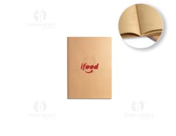 Caderno amarelo com capa em cartão resistente de 250 g/m² para suas anotações diárias no escritório. Ideal para organizar
