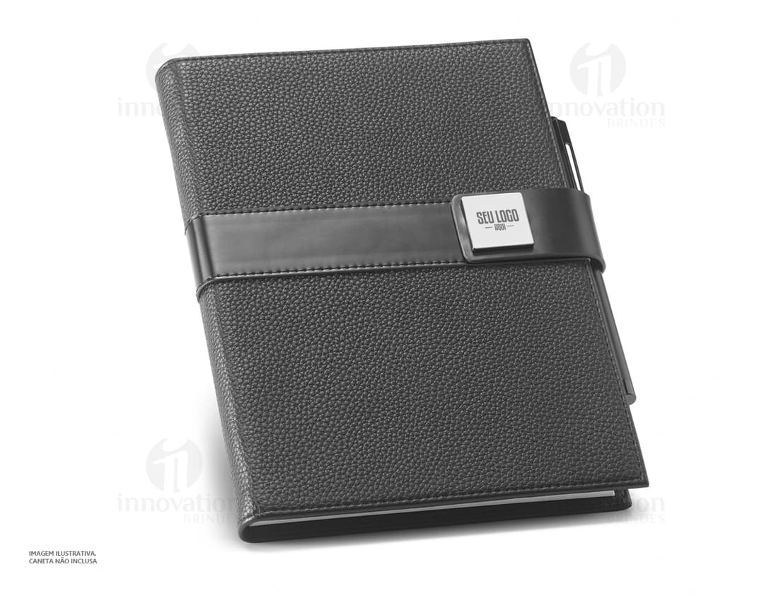 Caderno A5 em couro preto - perfeito para o mundo dos negócios! Ideal para manter suas anotações e documentos organizados, este elegante e prático caderno é o símbolo de sucesso que você precisa. Com design vintage e textura em couro, é a combinação perfeita de estilo e funcionalidade. Compre já o seu e eleve o seu escritório ao próximo nível!