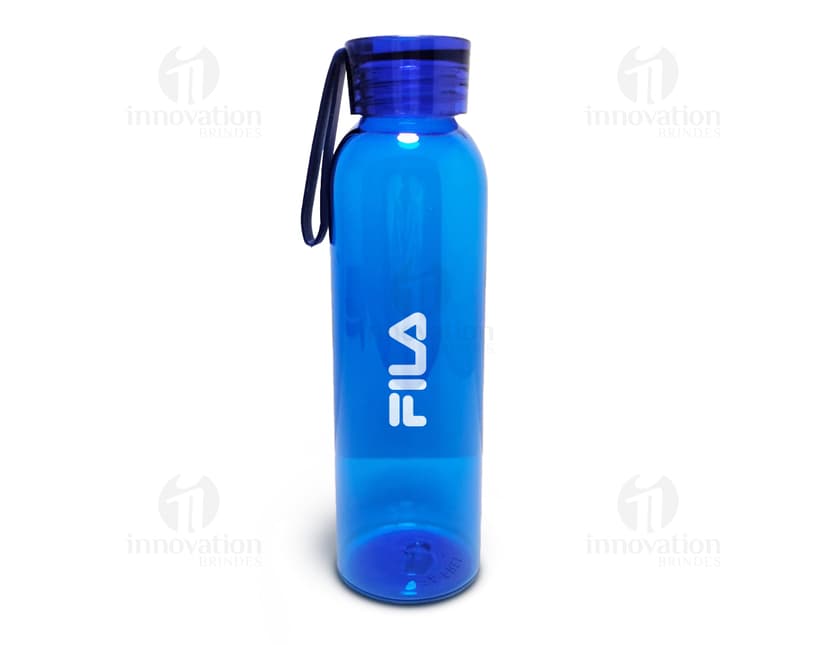 Garrafa Plástica 610ml transparente com tampa de rosca, ideal para armazenar água e outras bebidas, mantendo-as frescas e saudáveis.