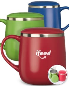 Caneca de parede dupla com capacidade de 370ml, ideal para bebidas quentes como chá e café. Feita de cerâmica, na cor amarela, com alça e design moderno. Ideal para uso em casa, no trabalho ou em restaurantes.