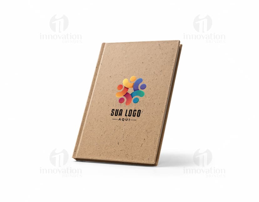 Caderno A5 em casca de coco - O caderno ecológico perfeito para suas anotações e lembretes! Feito com material isolante e resistente, ideal para uso no escritório ou em casa. Adquira já o seu e contribua para um mundo mais sustentável. Aproveite!