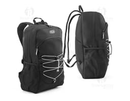 Mochila para notebook preta de couro moderna e elegante. Ideal para viagens a negócios ou para uso diário. Com compartimento