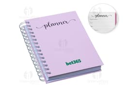 Annual Percalux Planner with hardcover, blank pages, and a bookmark.