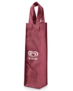 Sacola para 1 garrafa em non-woven - Prática e elegante, perfeita para presentear! Ideal para transportar sua garrafa com segurança e estilo em ocasiões especiais. Feita em material resistente, com design moderno e acabamento impecável. Adquira já a sua!