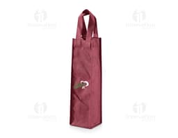 Sacola para 1 garrafa em non-woven, perfeita para presentear! Fabricada em material resistente e elegante, ideal para