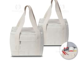 Bolsa térmica de algodón marrón, moderna y elegante, ideal para transportar artículos de forma segura y con estilo. Con asa y