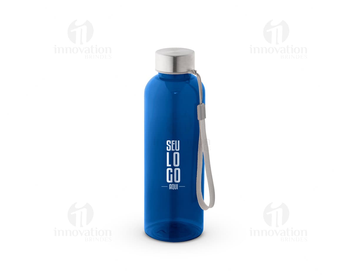Garrafa squeeze feita em rPET 100%, transparente, com tampa e design clean. Ideal para armazenar água, líquidos e produtos de higiene. Embalagem ecologicamente correta e saudável.