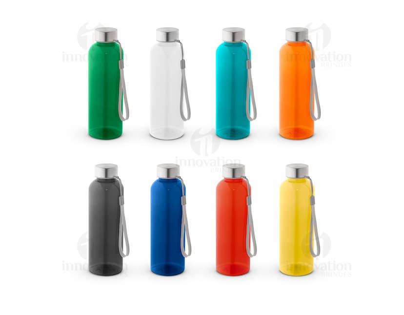 Bottle de rPET 100% amarela com liquid, glass, drink, cap, label, set, clean, bar, pub, e refreshment.