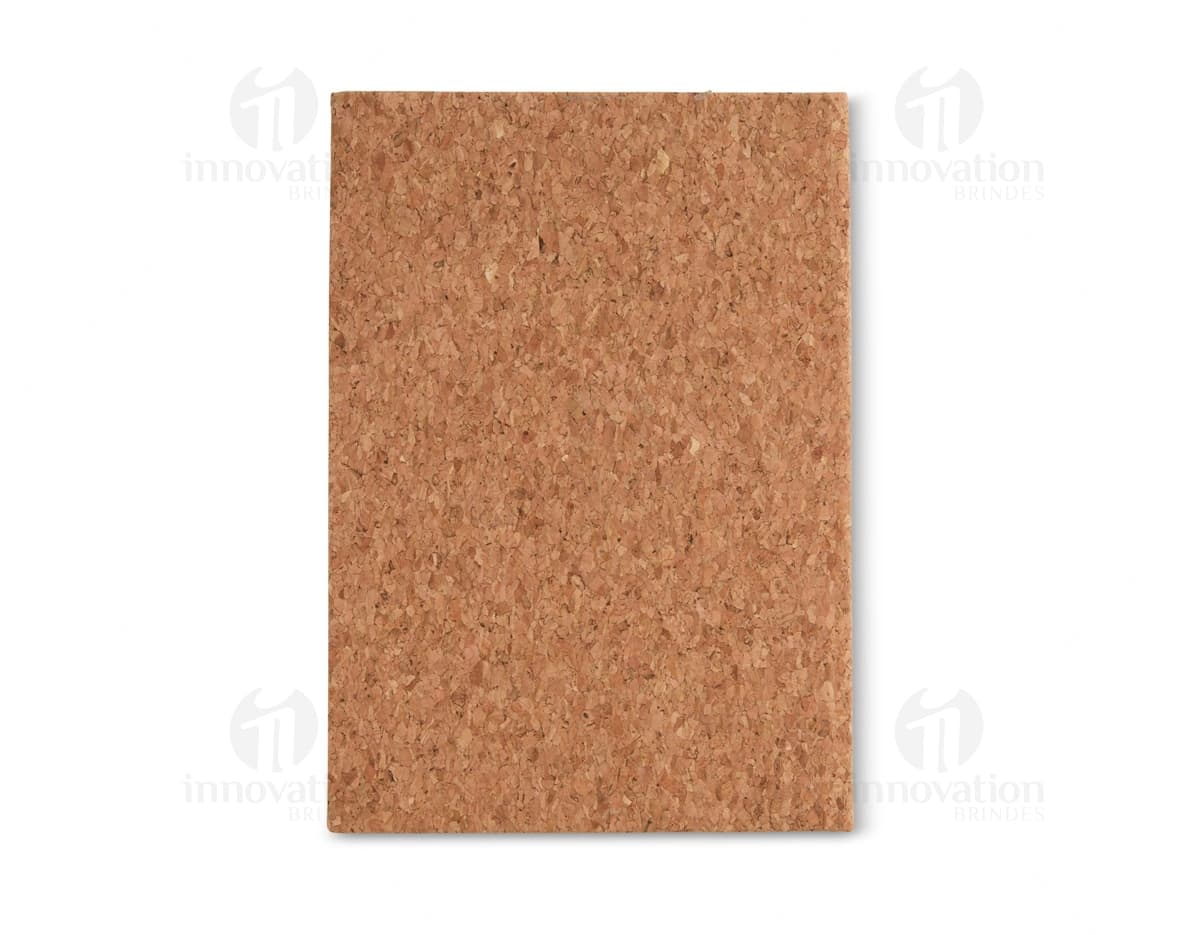 Caderneta em bambu com capa de papel marrom texturizado, estilo vintage e retro. Com detalhes grungy e antigo, possui um design de grãos de trigo e sementes. Perfeita para anotações rápidas e informações de negócios.