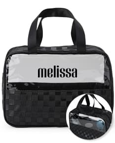 Necessaire PVC Impermeável com design moderno e elegante, ideal para proteger objetos pessoais contra a água. Fechamento seguro com zíper e material resistente, proporcionando segurança e estilo. Perfeito para armazenar acessórios de forma organizada e prática.