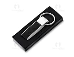 Chaveiro de metal prateado, moderno e tecnológico, com pen drive embutido e abridor de garrafas, ideal para armazenar dados e