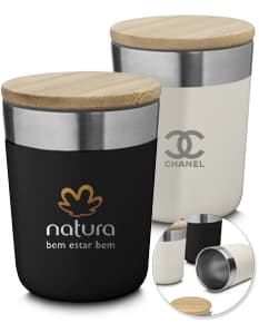 Copo térmico de 300ml em metal, preto, elegante e de luxo. Ideal para manter a temperatura de bebidas como café, chá ou até mesmo líquidos como água. Perfeito para uso em casa, no trabalho ou em viagens.