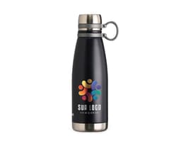 Garrafa térmica de 800ml com design elegante, feita de material resistente e durável. Possui tampa com vedação segura e alça