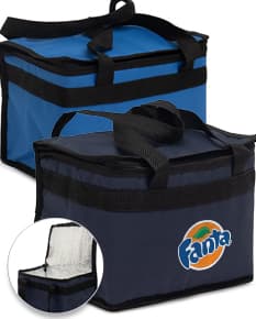 Bolsa térmica preta de couro com alça, ideal para armazenar alimentos e bebidas. Design moderno e elegante, perfeito para viagens ou uso no escritório.