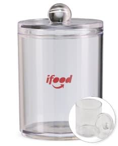 Porta objetos em cerâmica na cor branca, com desenhos de bule de chá, xícara, pote e colher. Perfeito para organizar utensílios de cozinha ou objetos de decoração.